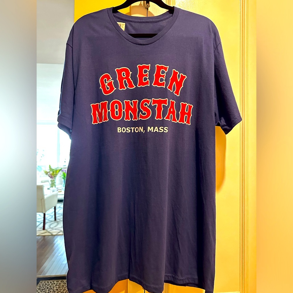 Green Monstah Boston navy tee